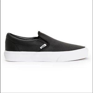 Vans perforated leather slip on sneakers